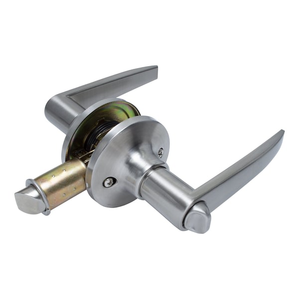 Global RV/Manufactured Housing Interior Lockset, Lever Style No 909 Privacy/Locking, Alum, Satin Nickel LSL-909PVAL-BSN - main